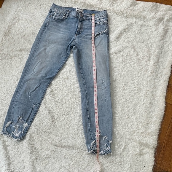 Agolde Light Blue Distressed Skinny Jeans - Picture 13 of 15